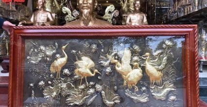 Thiết kế không gian phòng khách độc đáo với tranh đồng phong thủy Thiết kế không gian phòng khách độc đáo với tranh đồng phong thủy